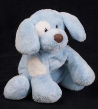 Gund Spunky Blue White Dog Stuffed Animal Toy